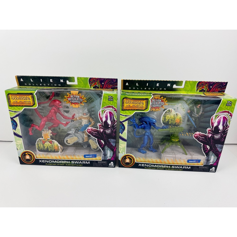 Lanard Alien Collection Xenomorph Swarm Planetary Attack Battle Set Lot of 2 NEW